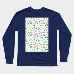 Pattern Vegan Theme Long Sleeve T-Shirt